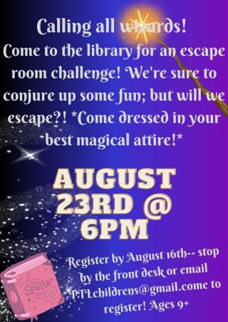flyer about escape room 
