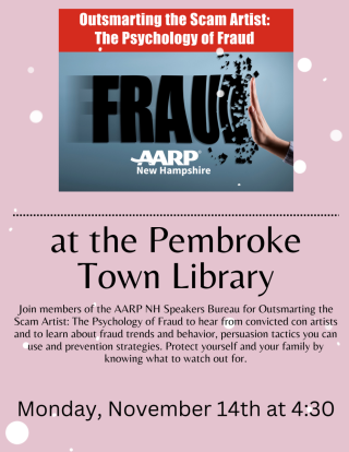 AARP Event Flyer outsmarting the scam artist