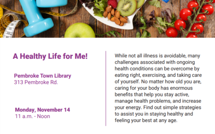 VNA Healthy Life for Me event flyer